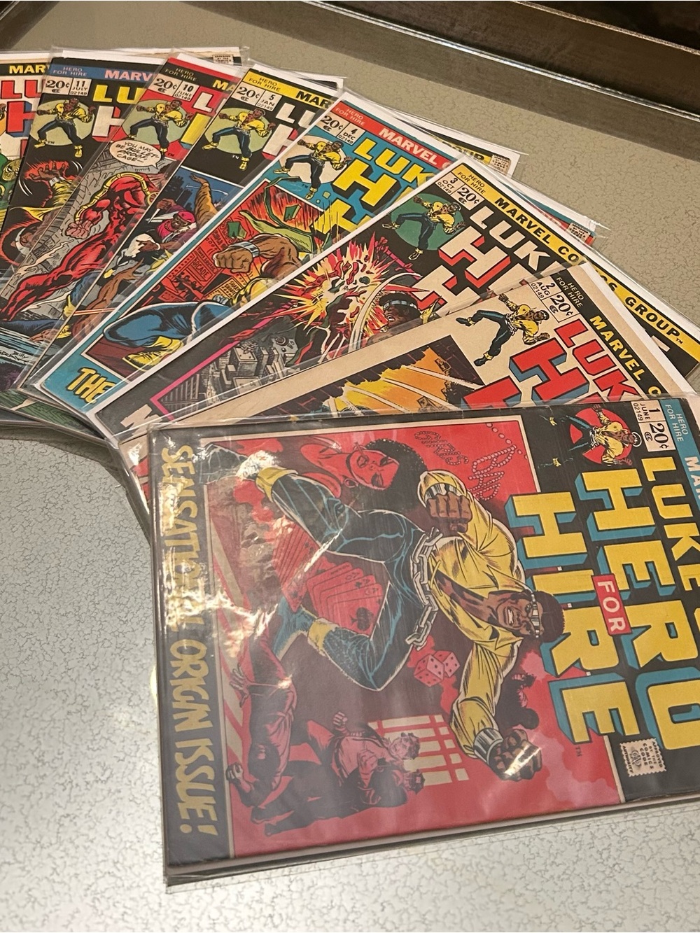 Marvel Luke Cage Hero for Hire Comic Set - Red, Yellow, Blue